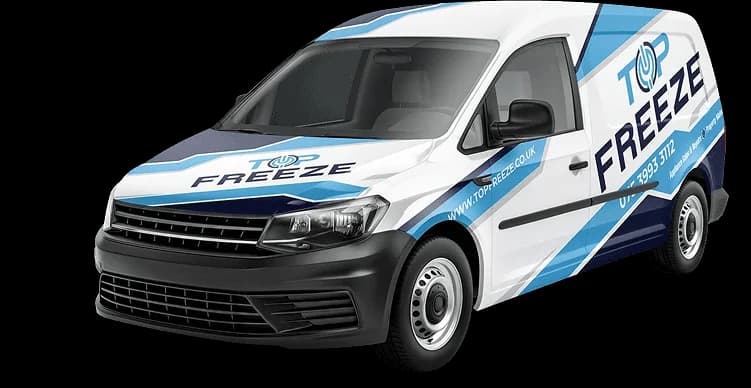 Top Freeze branded appliance repair van
