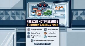 freezer not freezing properly with common causes like blocked vents dirty condenser coils and faulty door seal